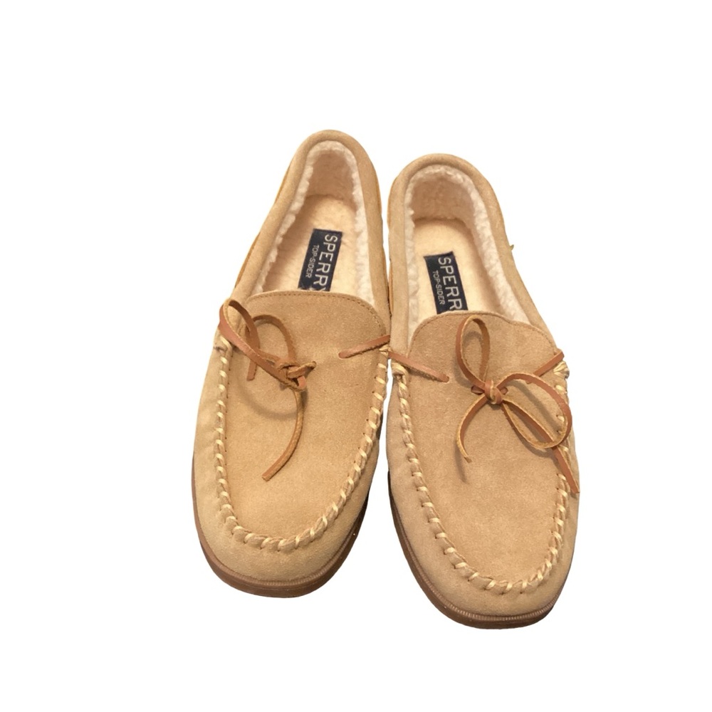 Sperry Top-Sider Men’s Low-Top Moccasin Slippers Cinnamon Suede Size 13